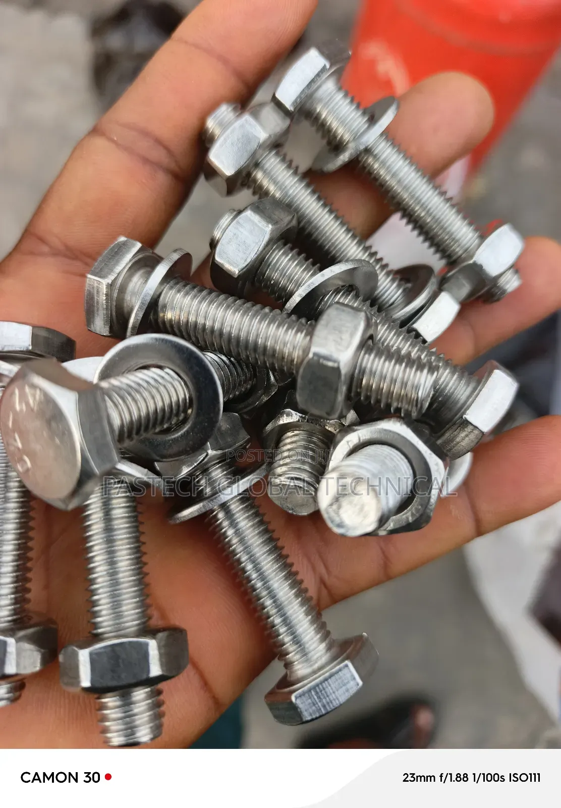 S.S.Bolt 10mm X 50mm With Nut Washer