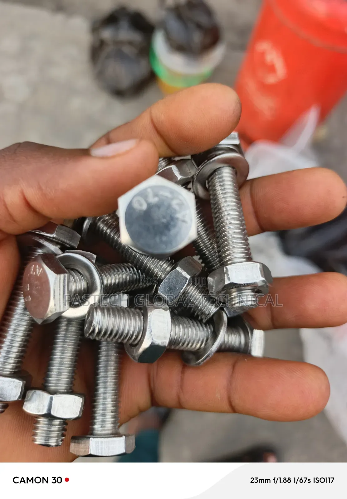 S.S.Bolt 10mm X 50mm With Nut Washer