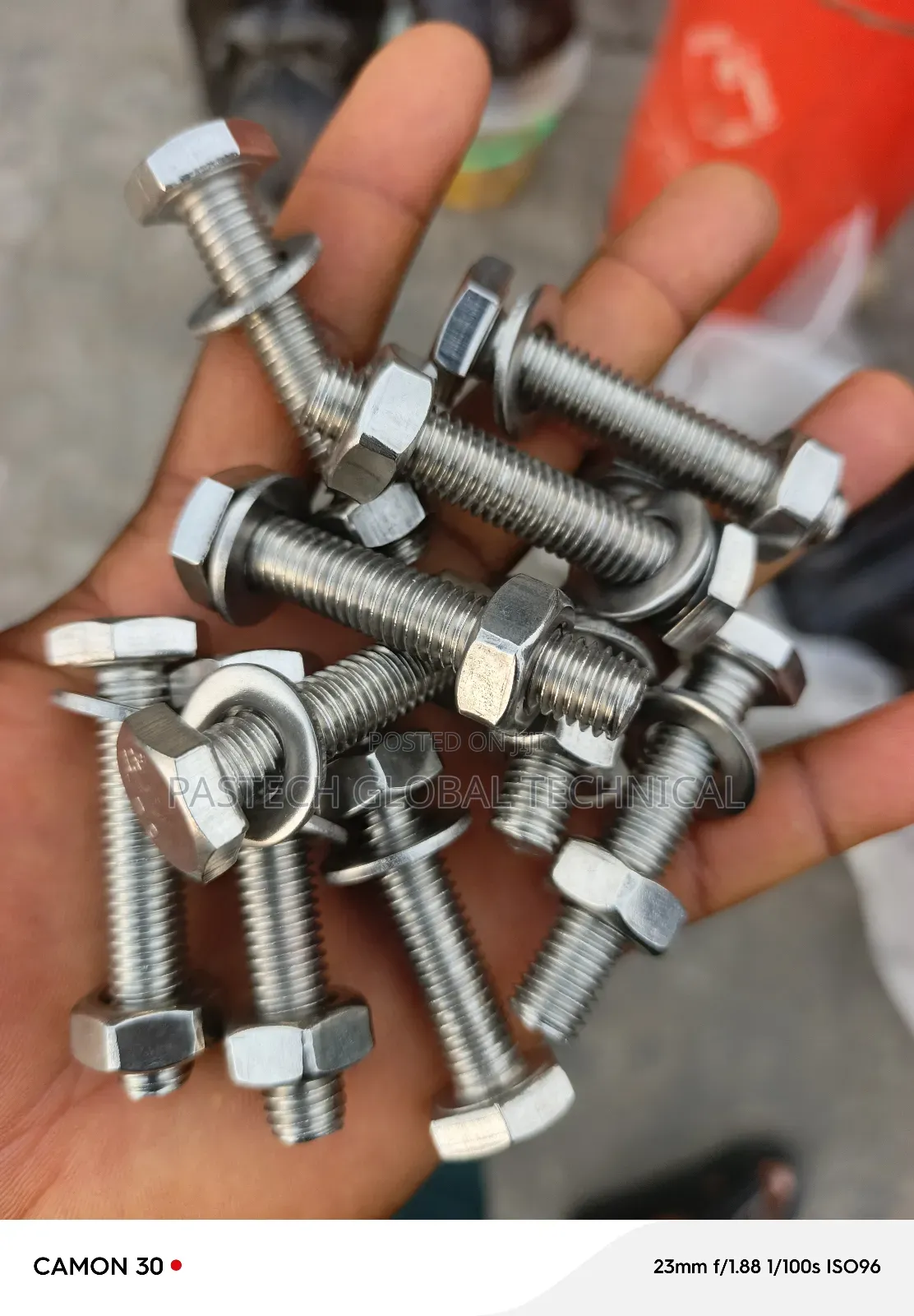 S.S.Bolt 10mm X 50mm With Nut Washer
