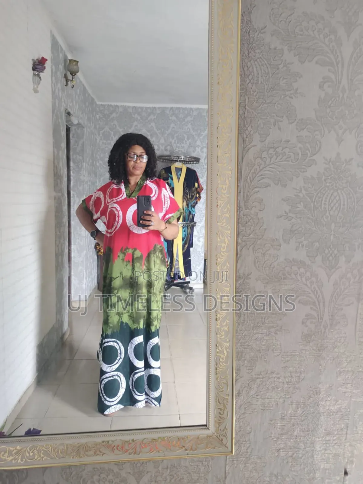 Adire Prints Crep Gown