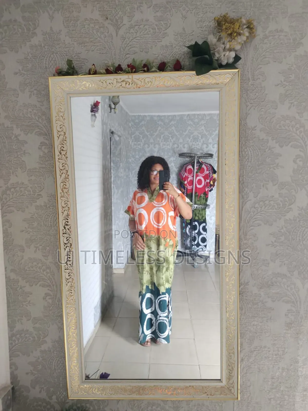 Adire Prints Crep Gown