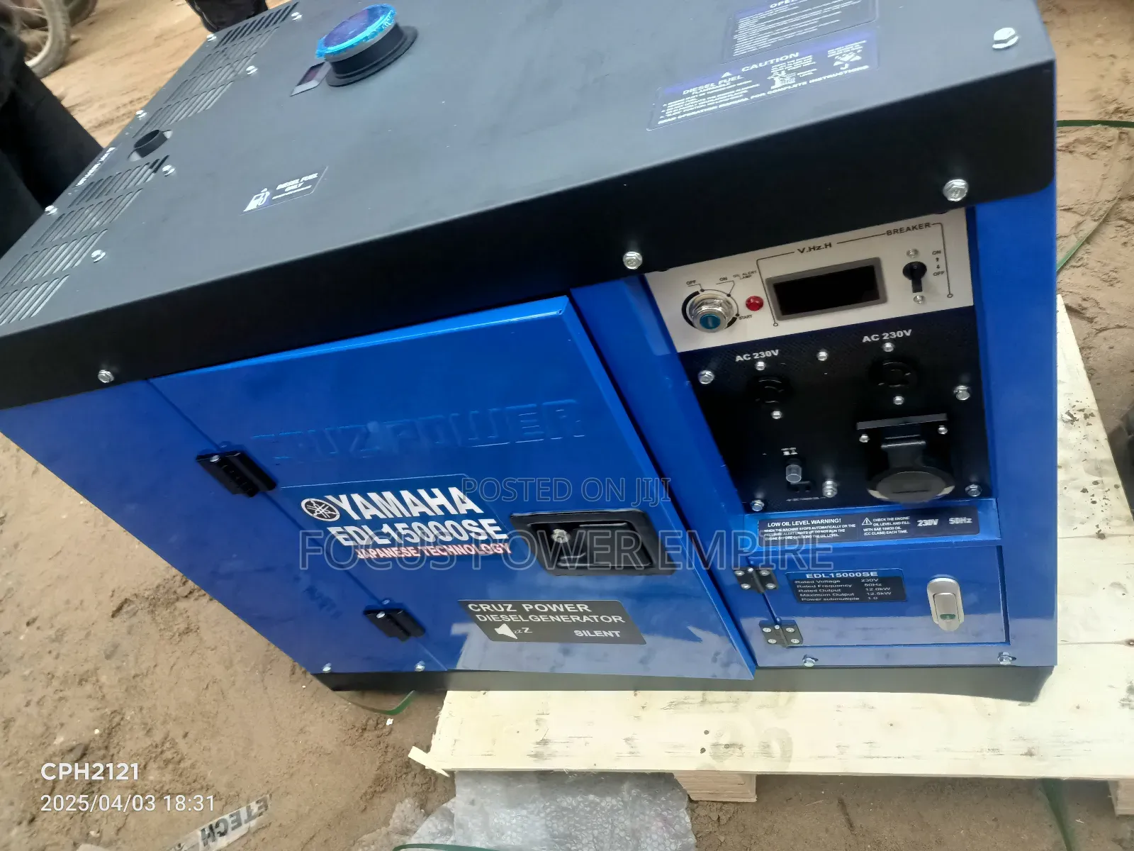 Cruzpower Yamaha 12.5kva Diesel Gen Soundproof Copper Coil