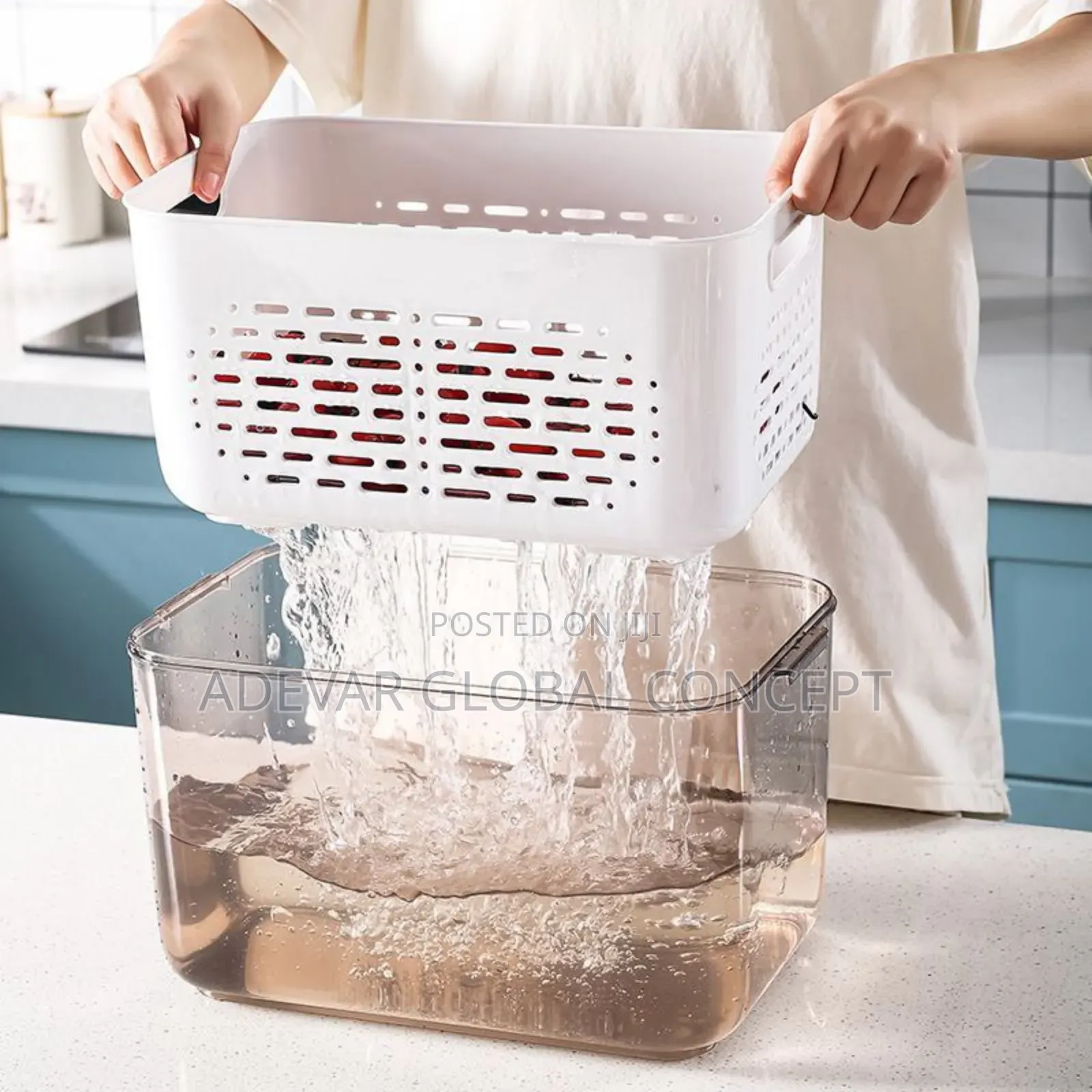 3 Piece Double Layered Fresh Keeping Storage Box Container