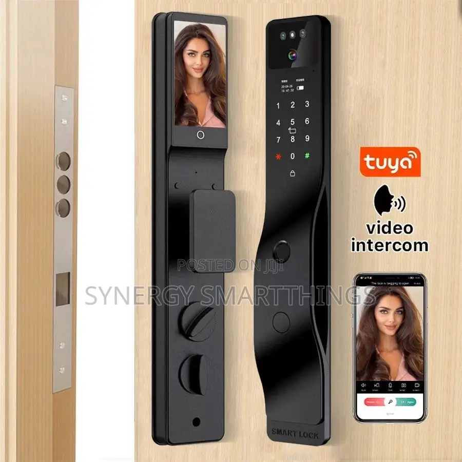 3d Face Recognition Tuya Smart Lock With Video Intercom Cards Password