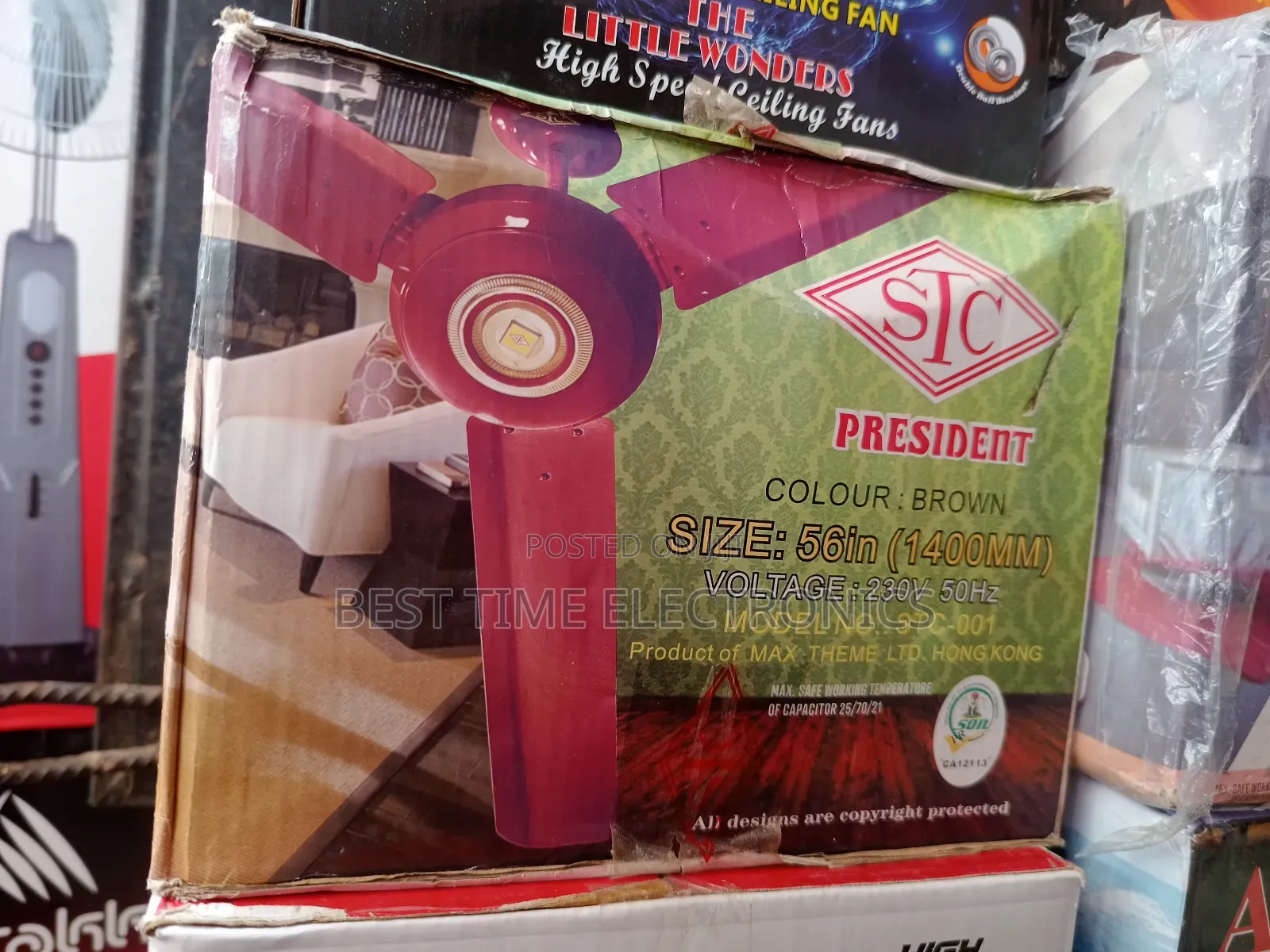 56" STC President Electrical Ceiling Fan