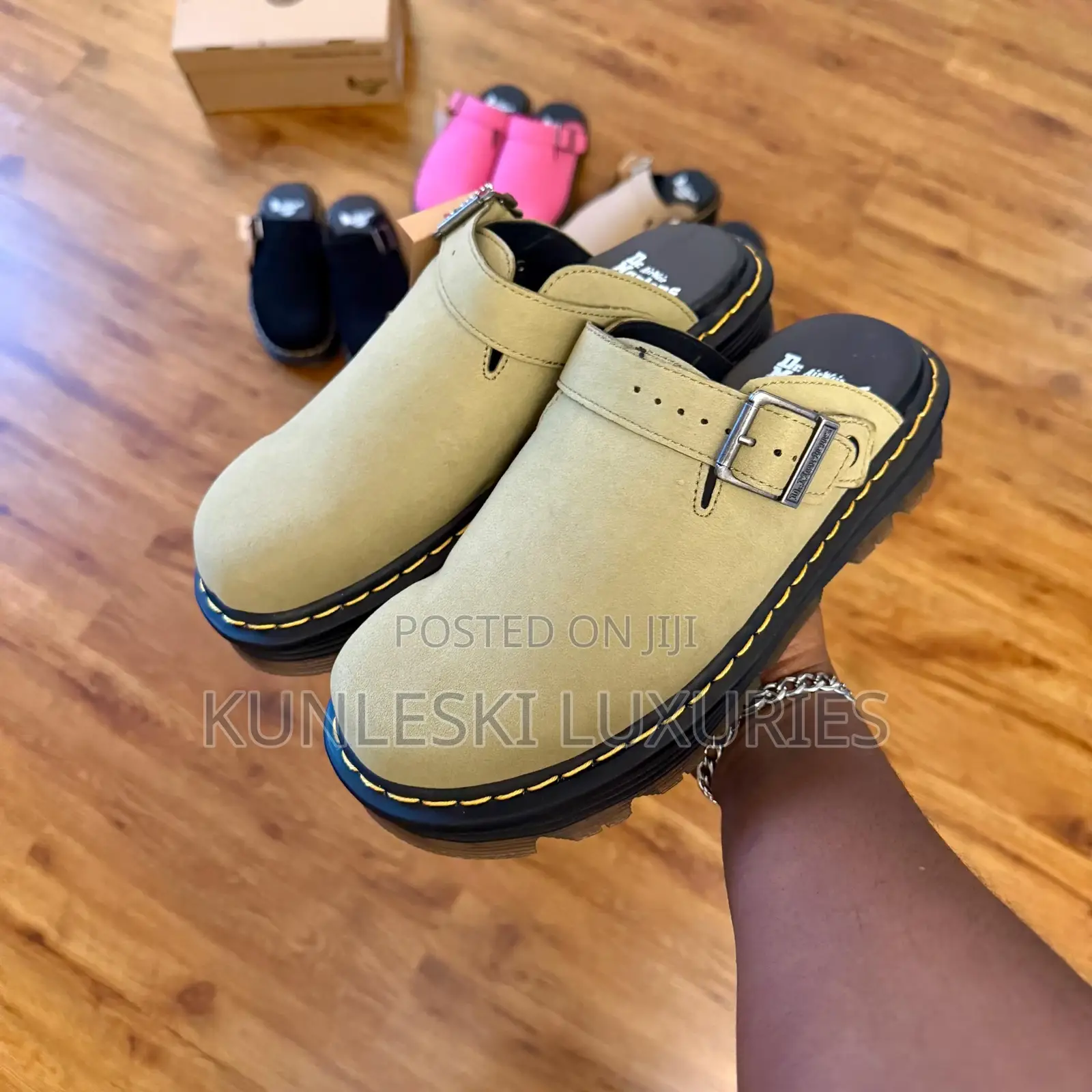 Original Dr Martens Zegzag Casual Sling Back Platform Mules
