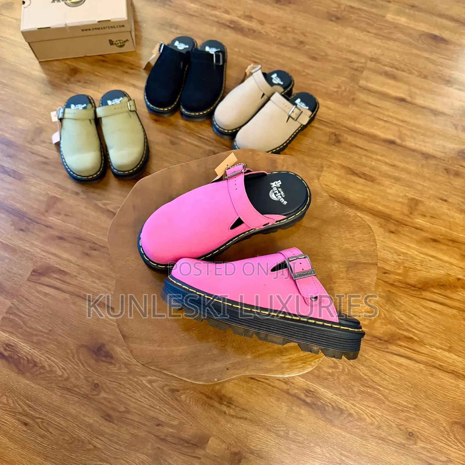 Original Dr Martens Zegzag Casual Sling Back Platform Mules