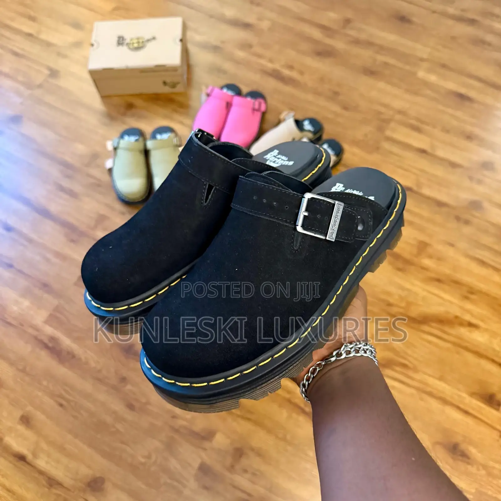 Original Dr Martens Zegzag Casual Sling Back Platform Mules