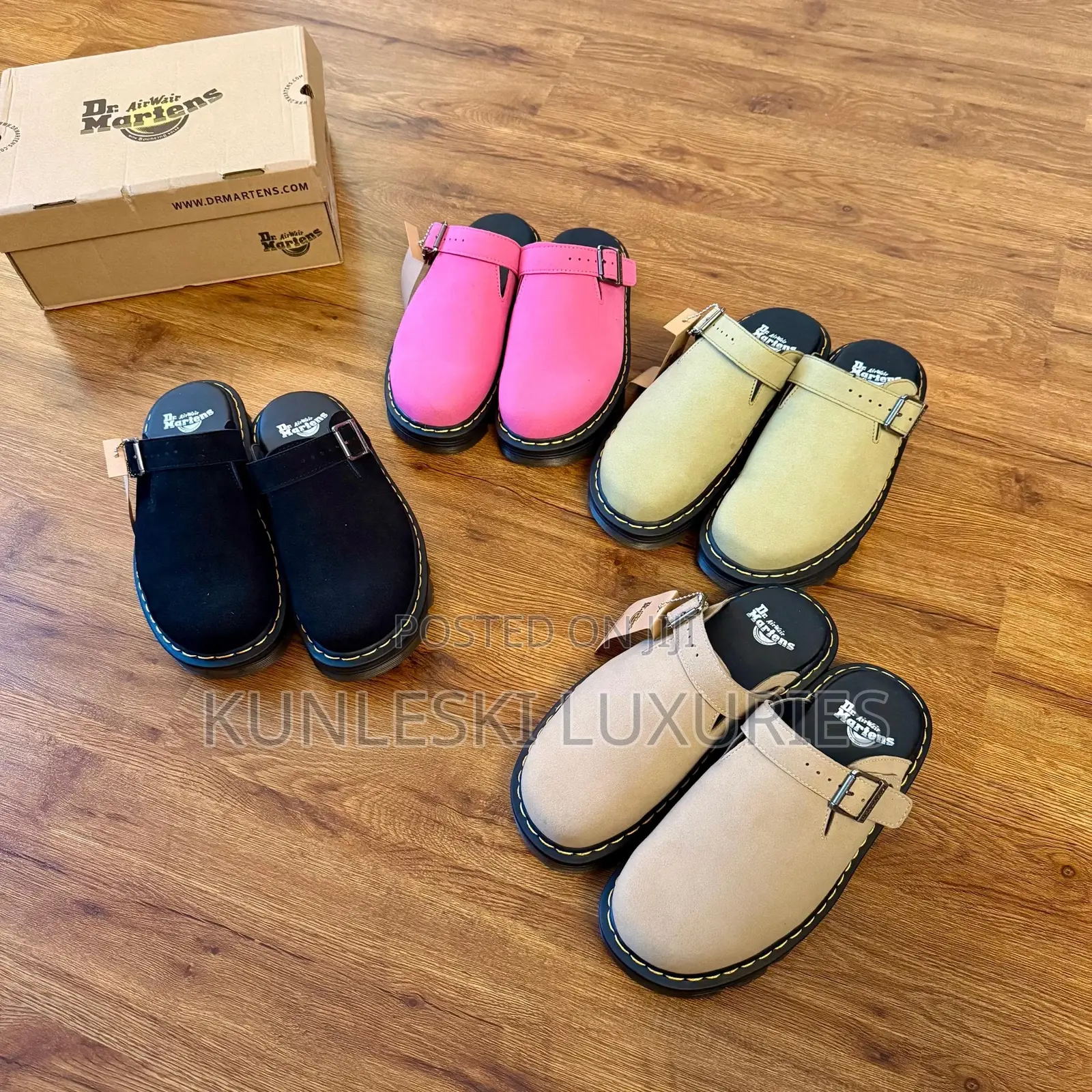 Original Dr Martens Zegzag Casual Sling Back Platform Mules