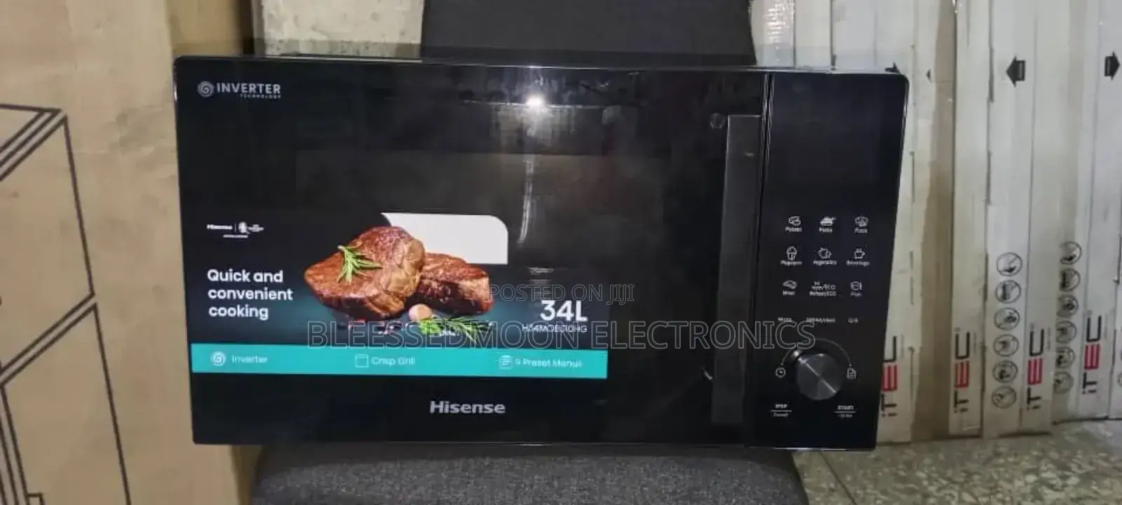 Hisense Inverter Microwave Oven With Grill 34liters 5 Yrs Wa