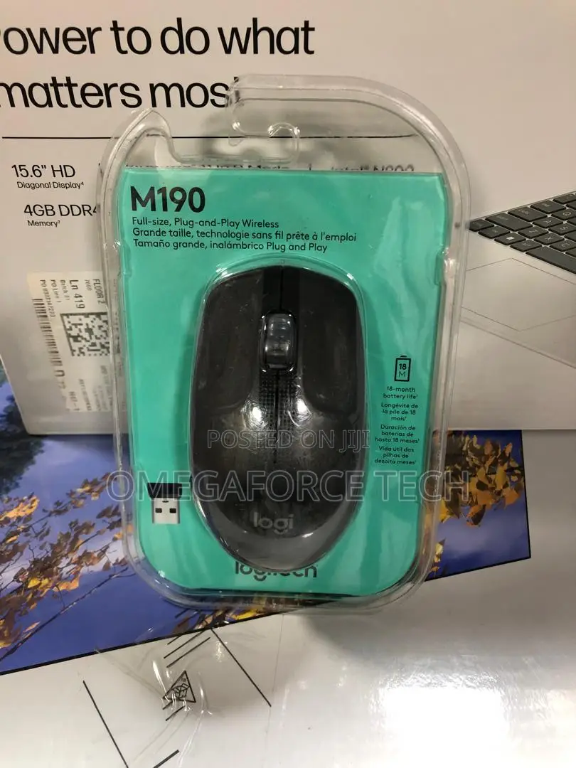 Logitech M190 Full-Size Wireless Mouse Charcoal