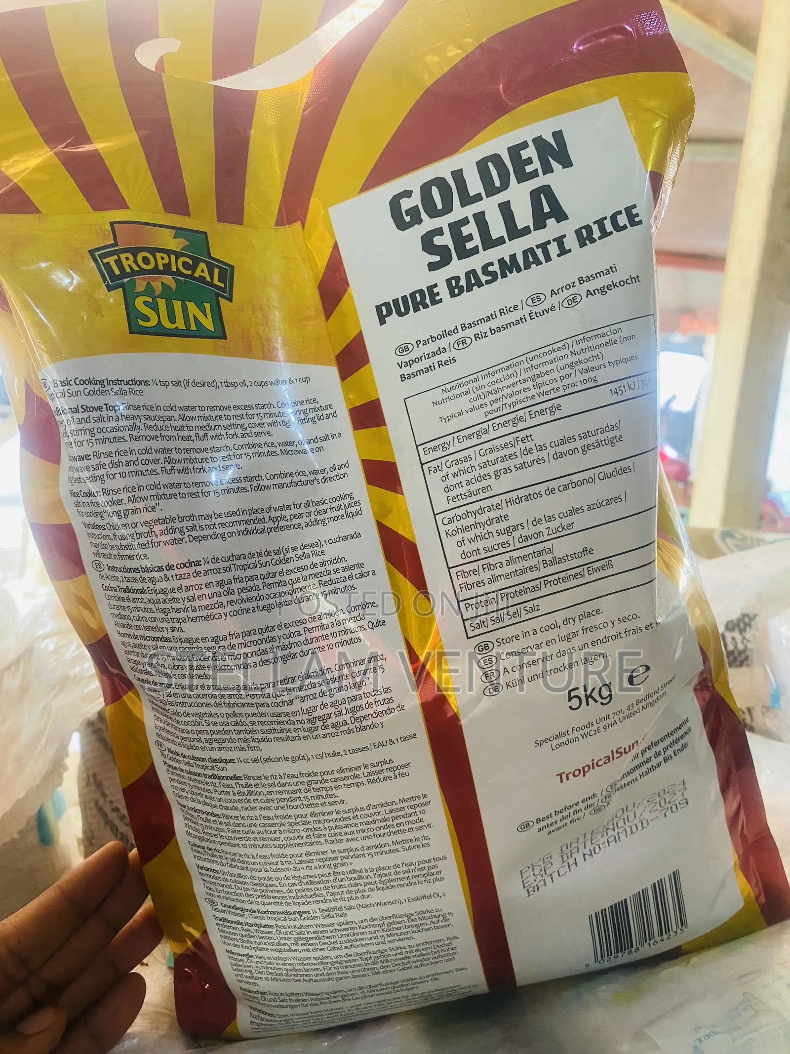 5kg Golden Sella Basmati Rice