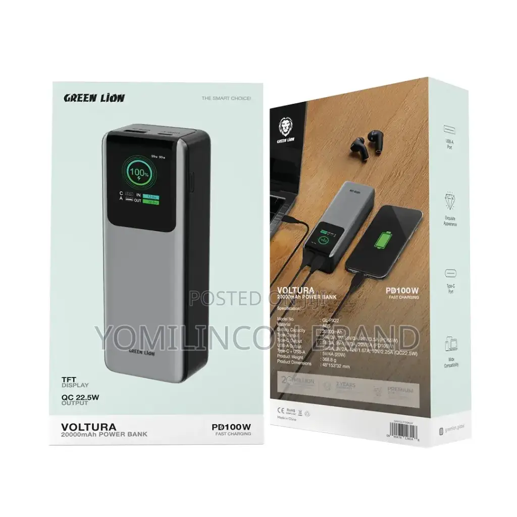 Green Lion Voltura 20000mah Power Bank