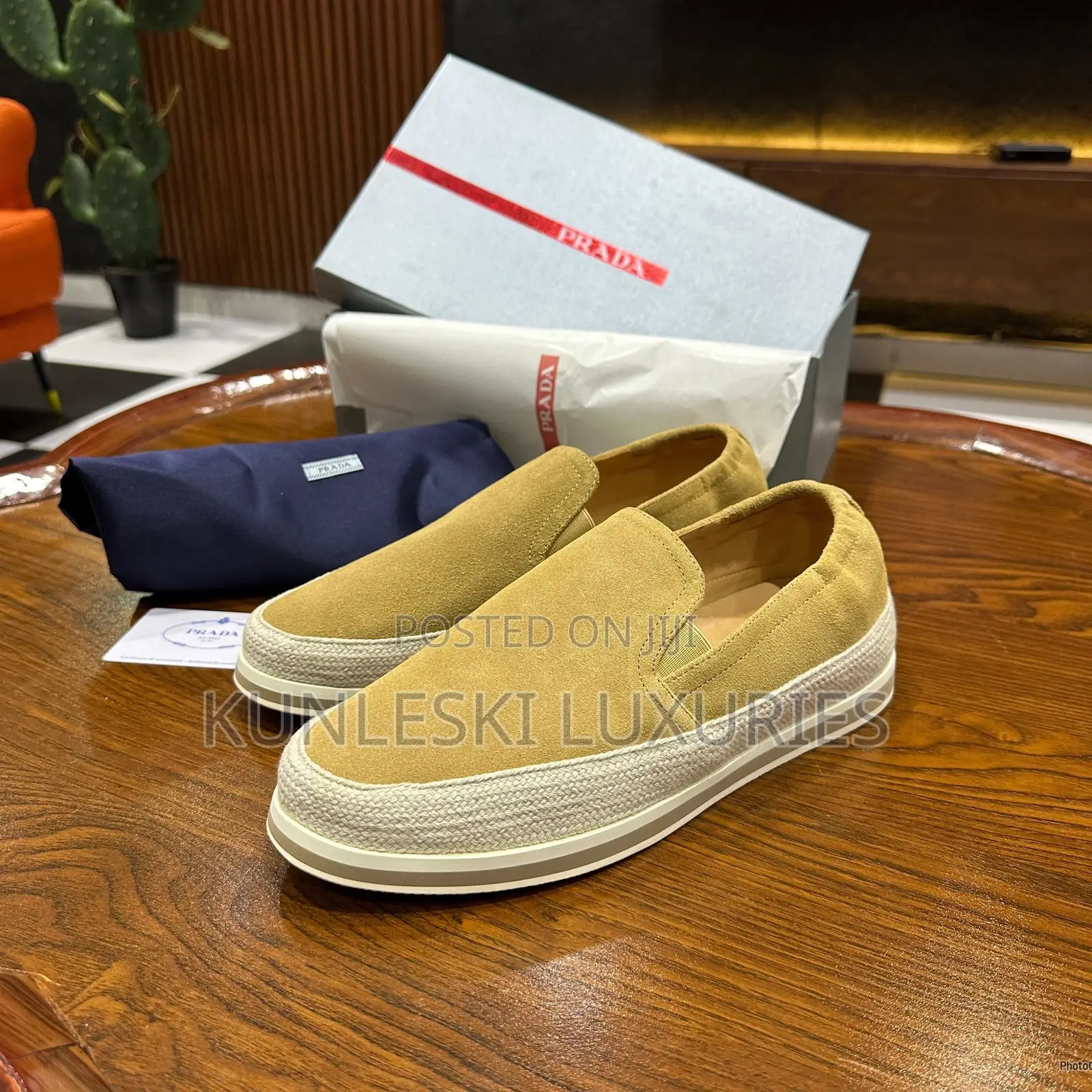 Original Prada Men Loafers Sneakers