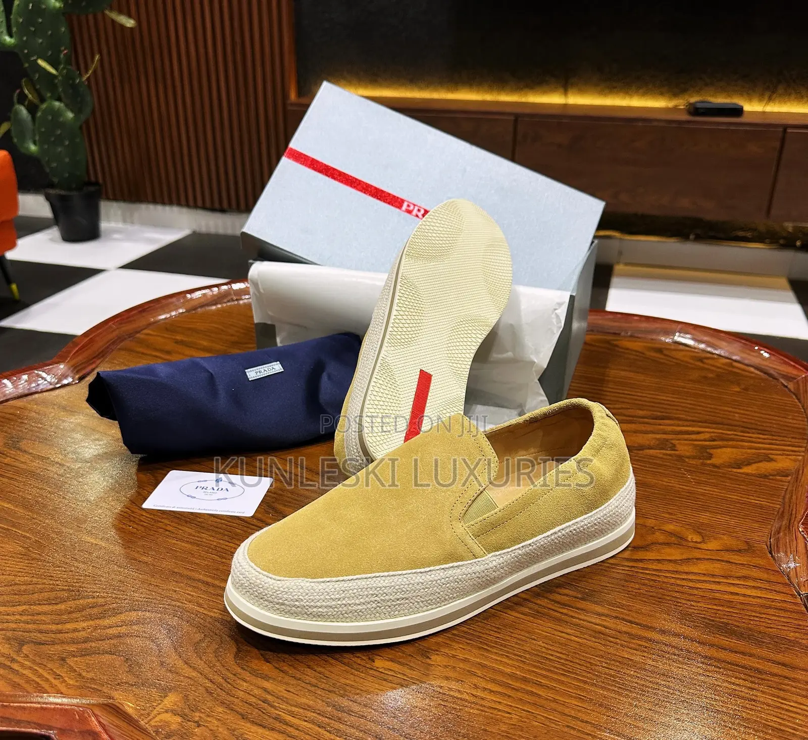Original Prada Men Loafers Sneakers