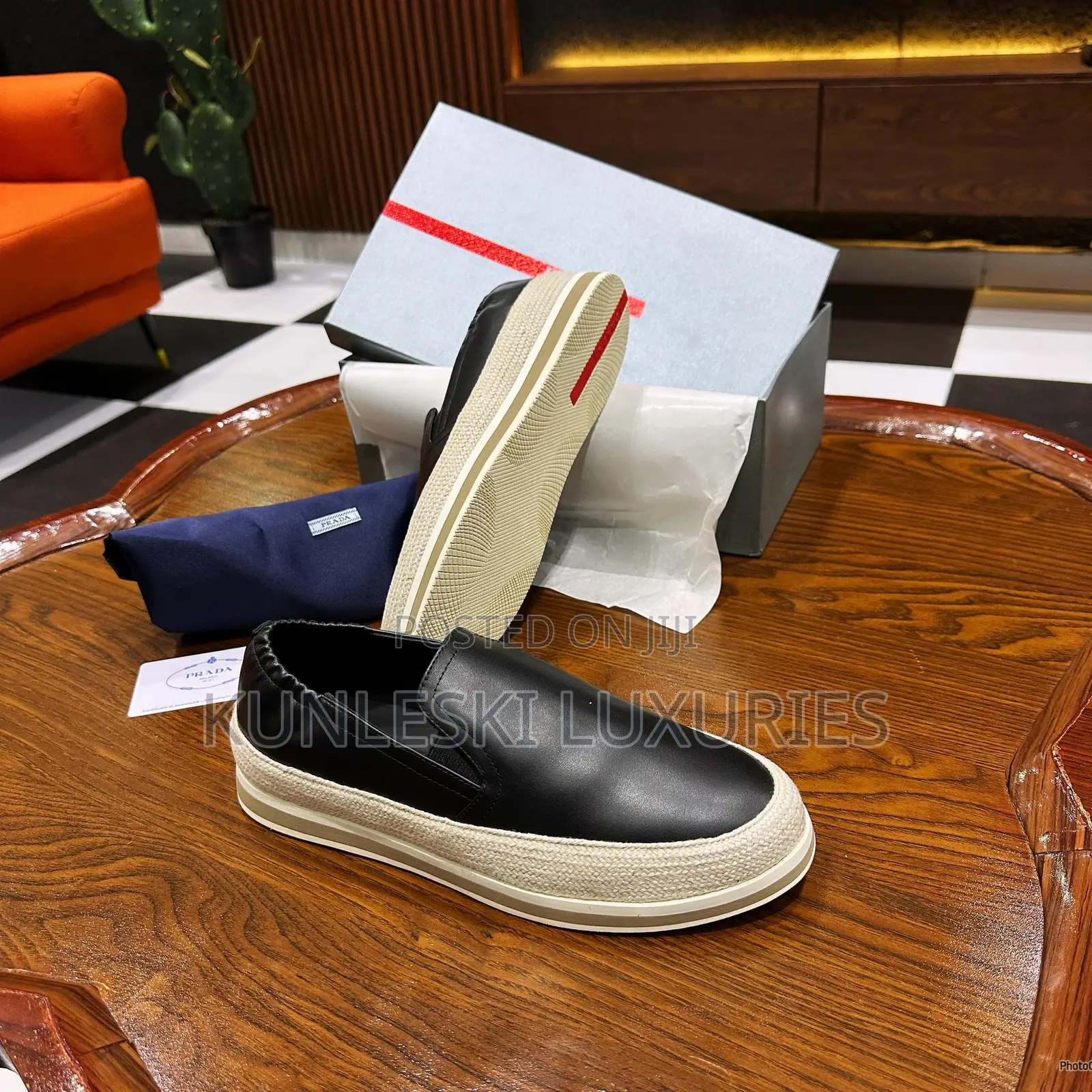 Original Prada Men Loafers Sneakers