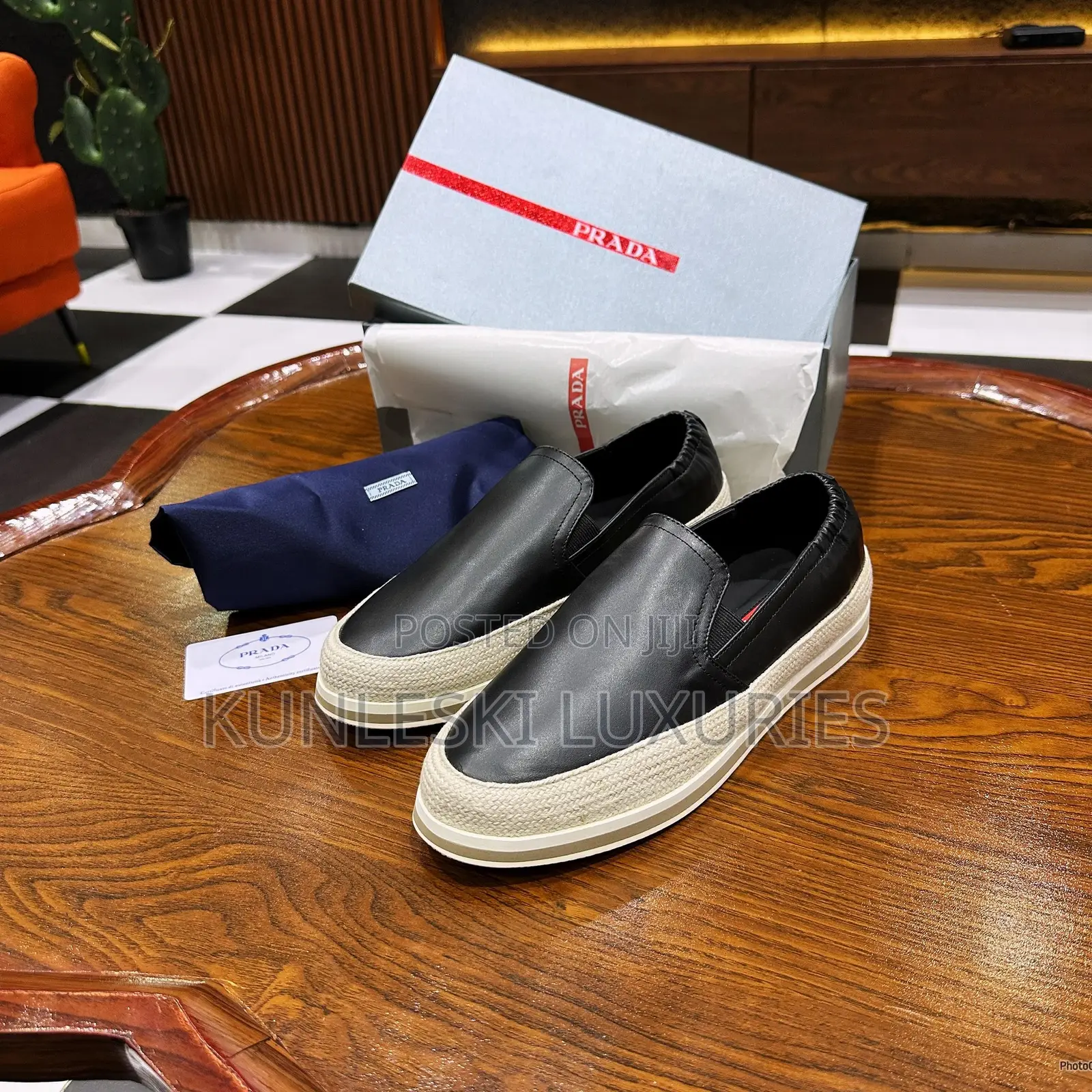 Original Prada Men Loafers Sneakers