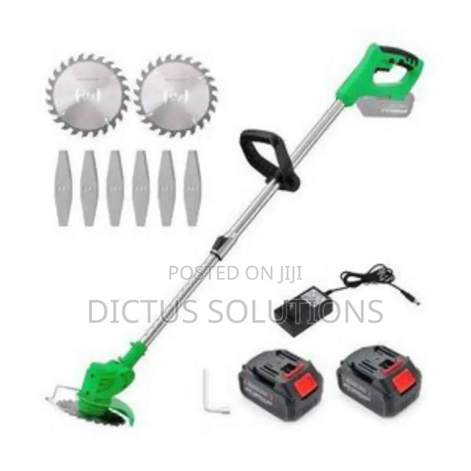 Rechargeable Cordless Grass Cutting Machine Lawn Mower Wit 2 Batteries