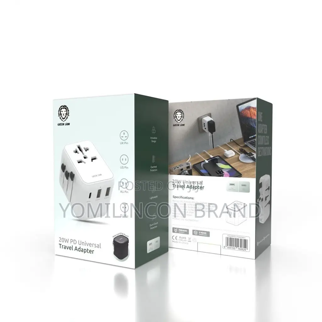 Green Lion 20w Pd Universal Travel Adapter