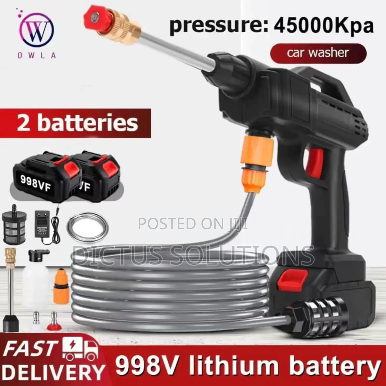 Rechargeable Pressure Pump Washer With 2 Big Batteries