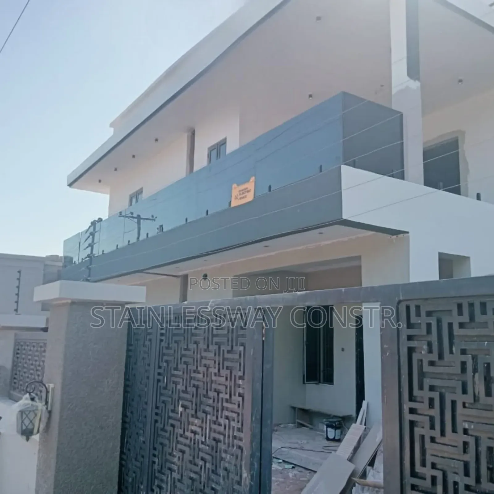 Dark Grey Glass Balcony Railing Maestro