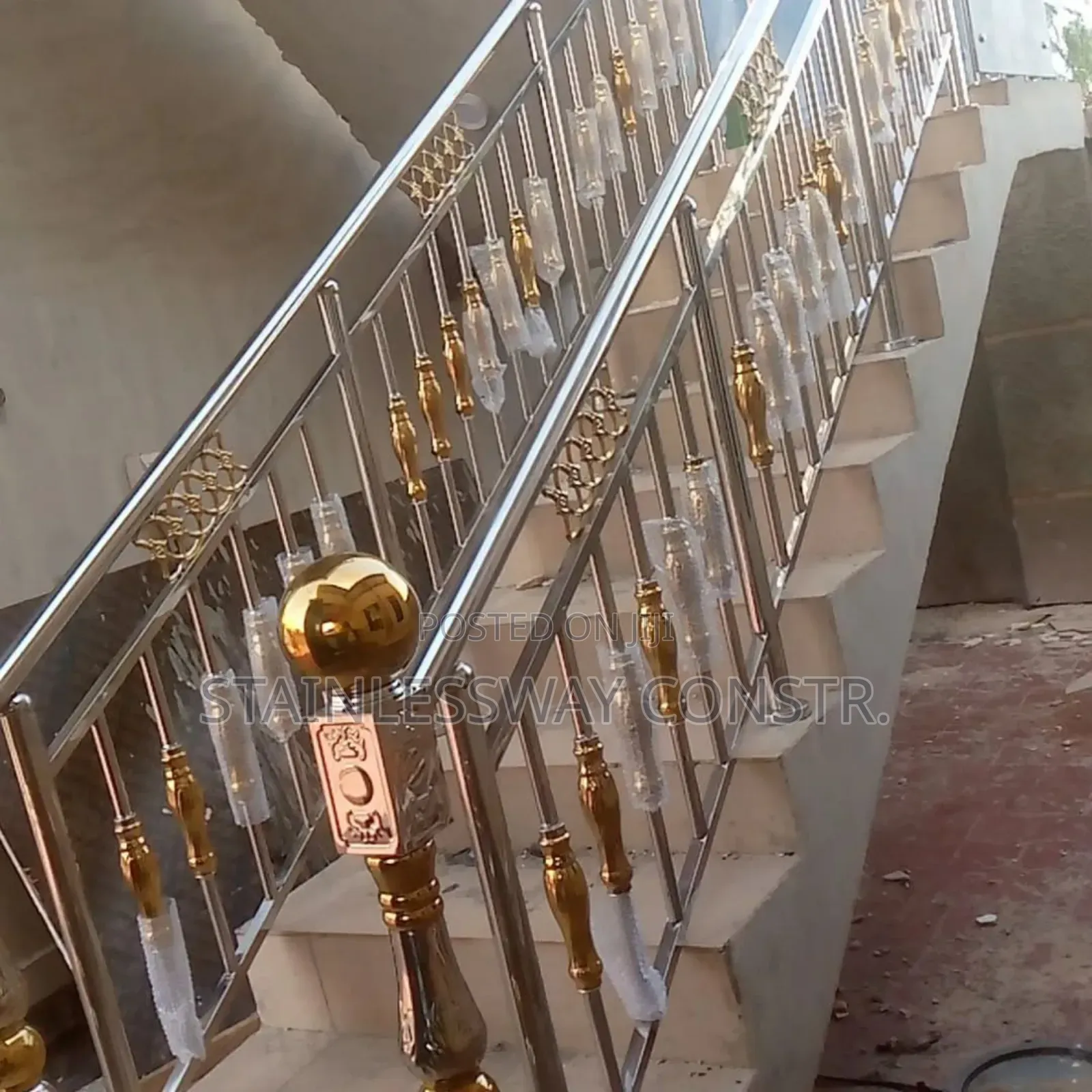 Dark Grey Glass Railing Adre