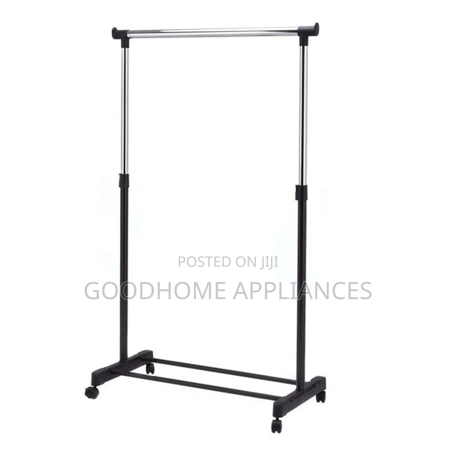 Movable Single Pole Clothes Hanger With Wheels