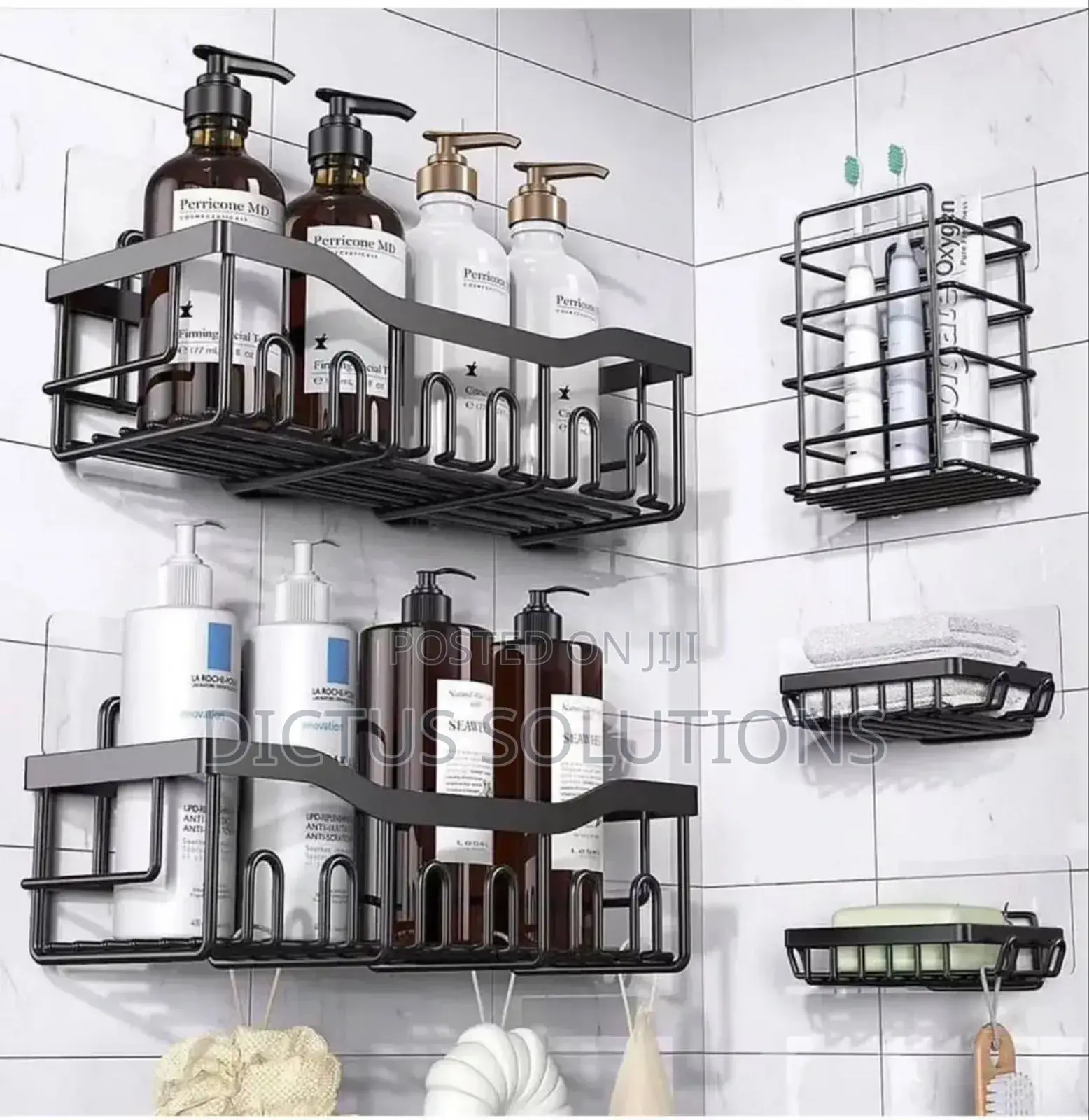 5 in 1 Bathroom and Kitchen Corner Shelf Caddy Organizer and Storage