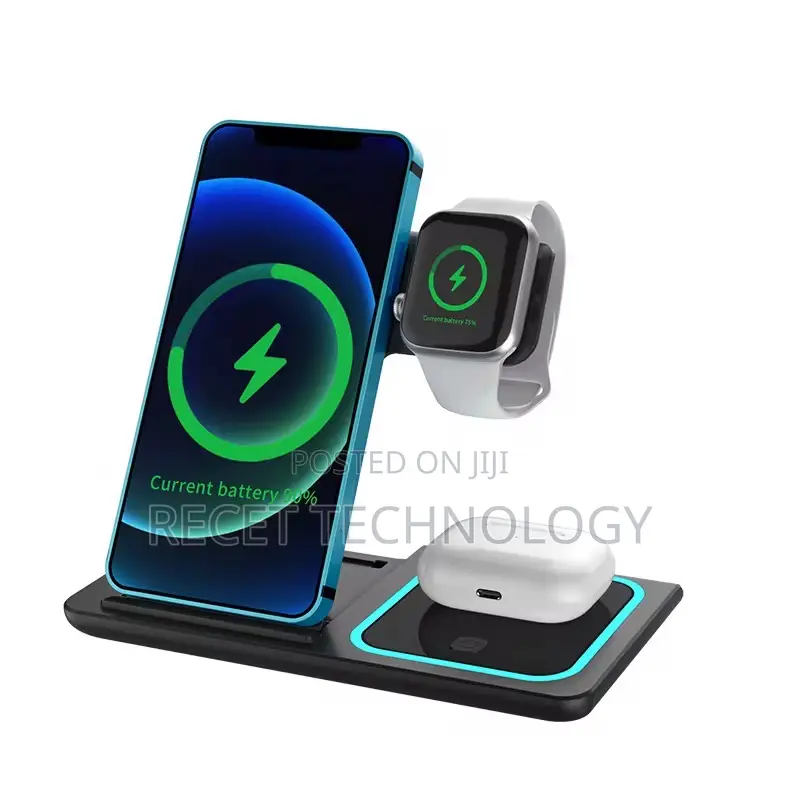 Wireless Charging Station for Phone, I-Watch and Airpod