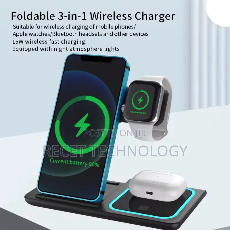 Wireless Charging Station for Phone, I-Watch and Airpod