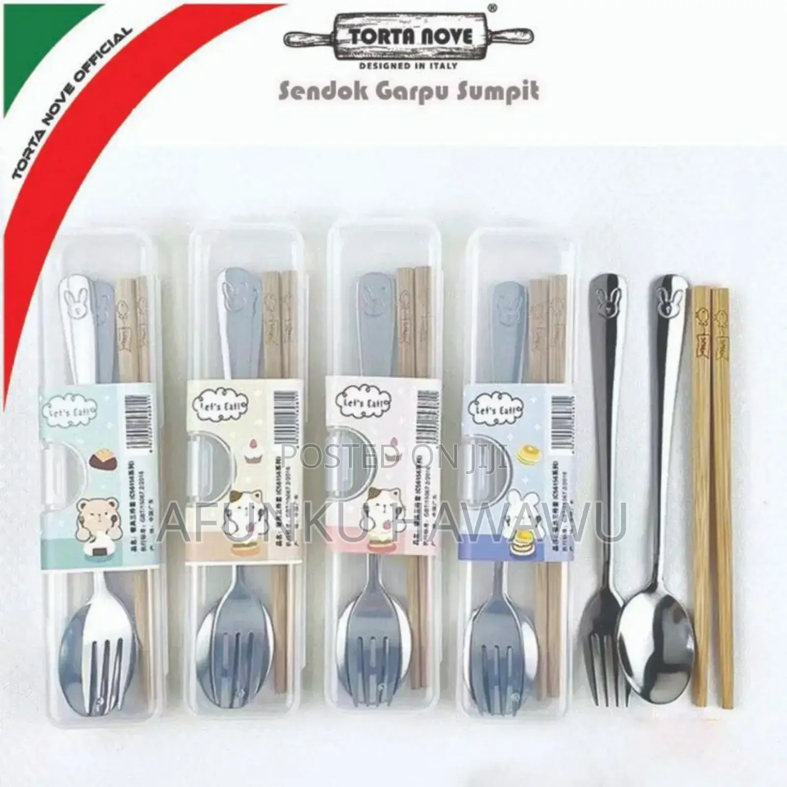 Spoon and Fork With Chopsticks