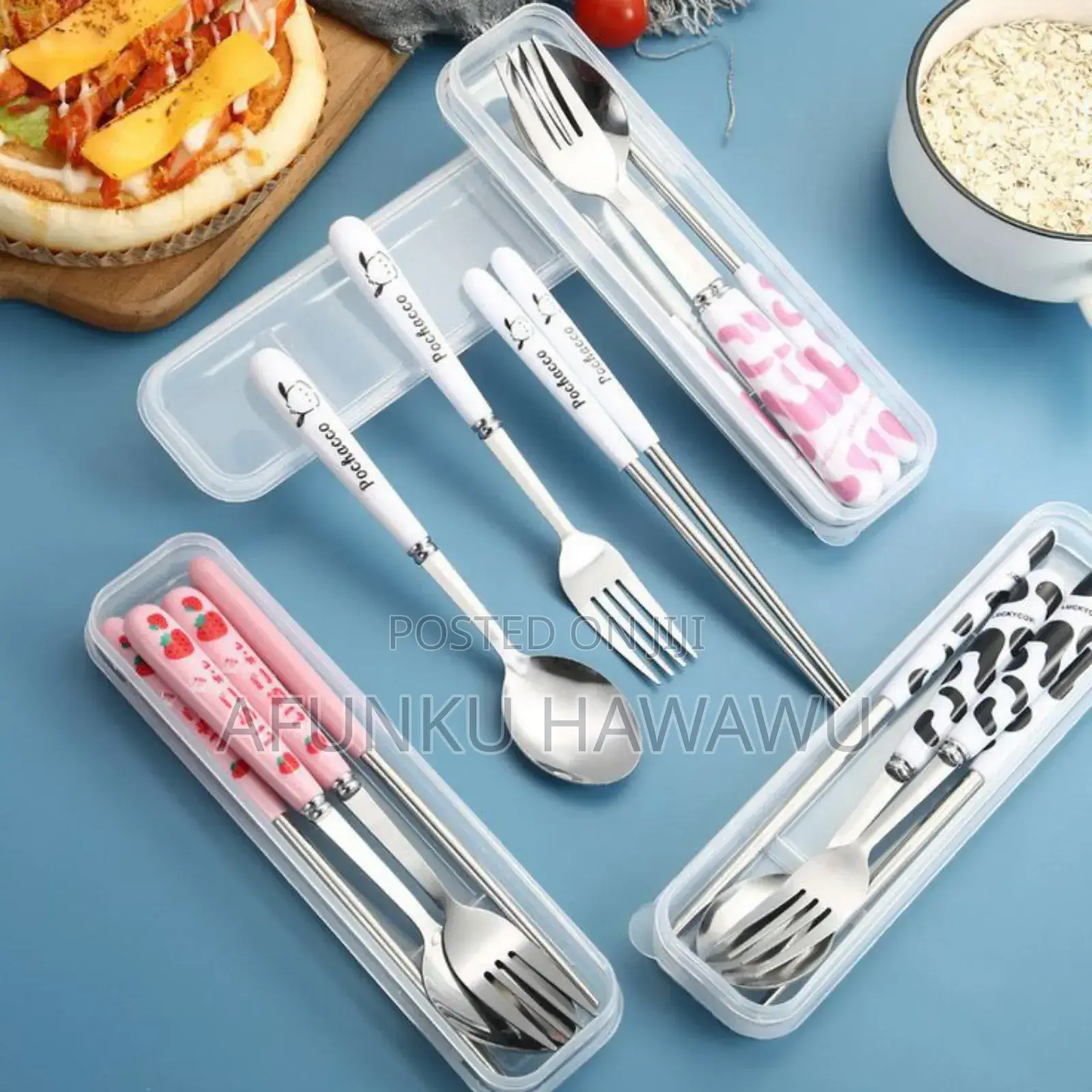 Spoon and Fork With Chopsticks