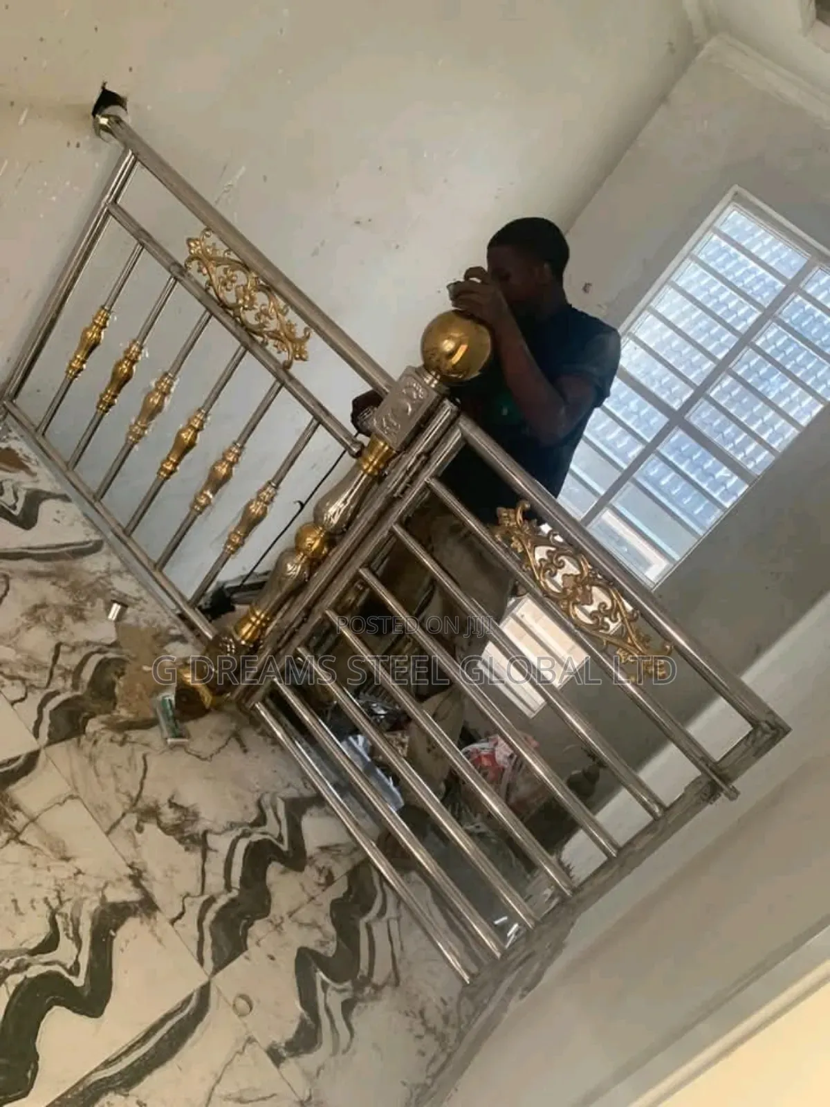 Mixed With Gold Stainless Handrails