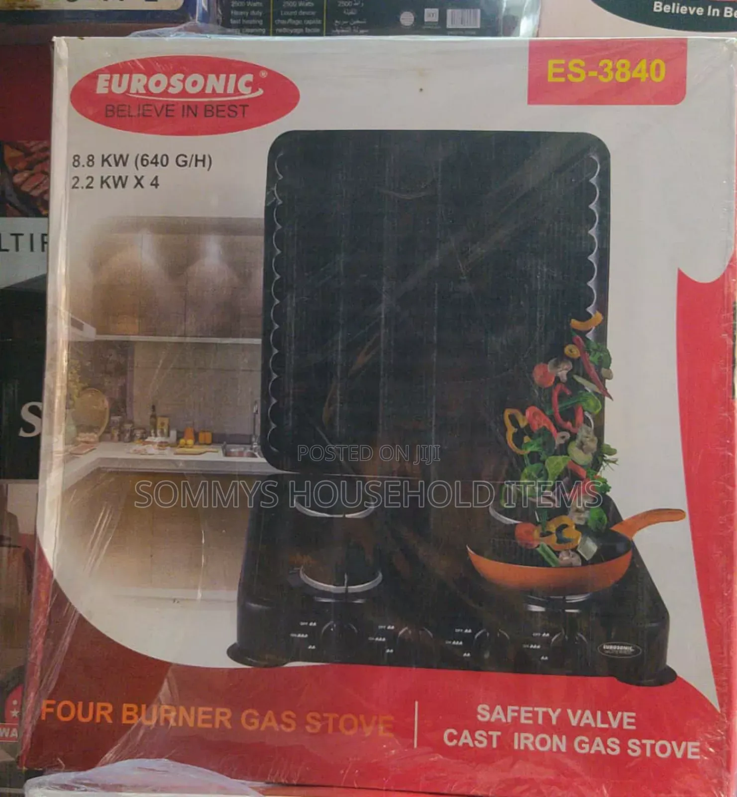 Eurosonic 4-Burner Table Top Gas Cooker