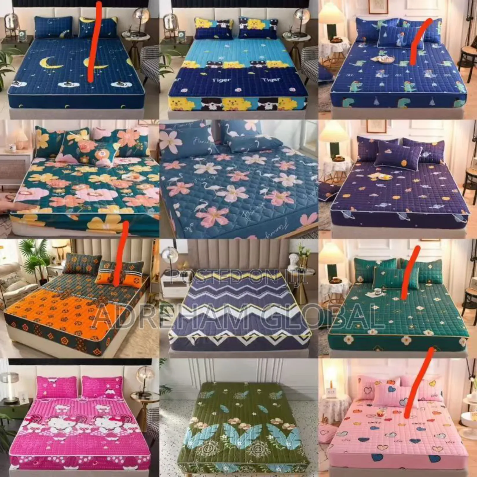 7by 7 Waterproof Bedspread/Bedsheets Fits Other Sizes