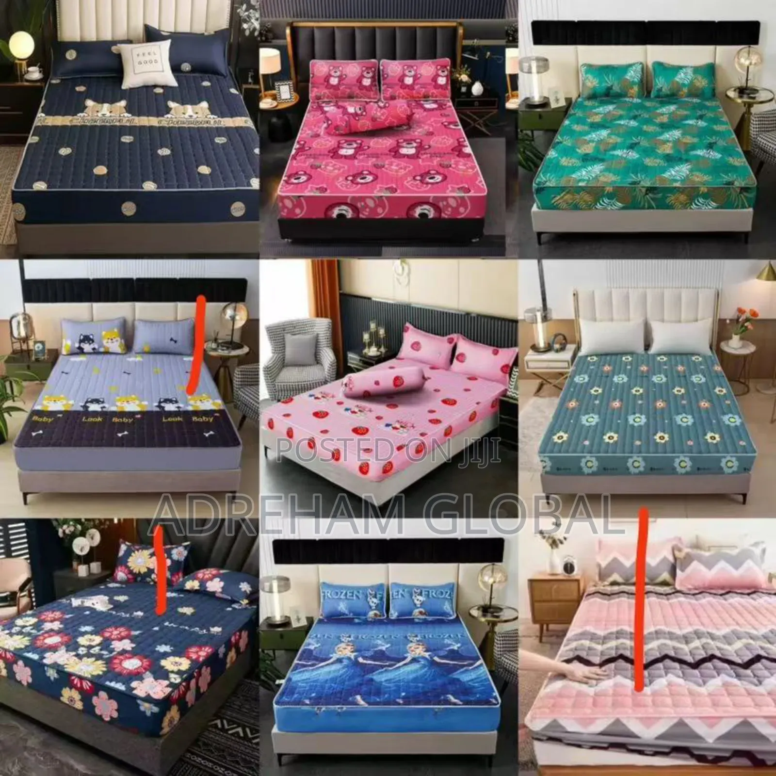 7by 7 Waterproof Bedspread/Bedsheets Fits Other Sizes