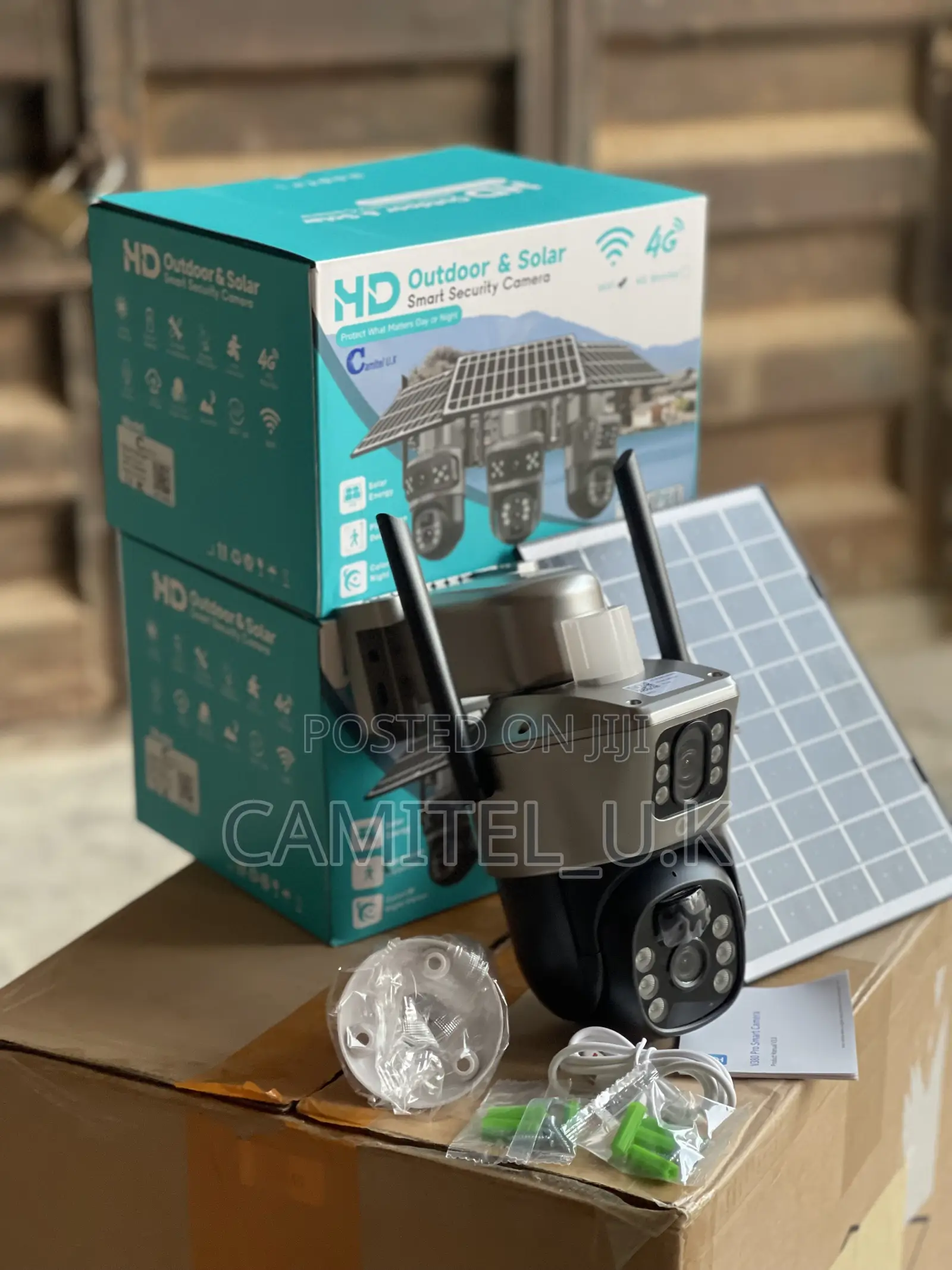 V380 Pro Wifi Dual Lens PTZ Solar Security Camera