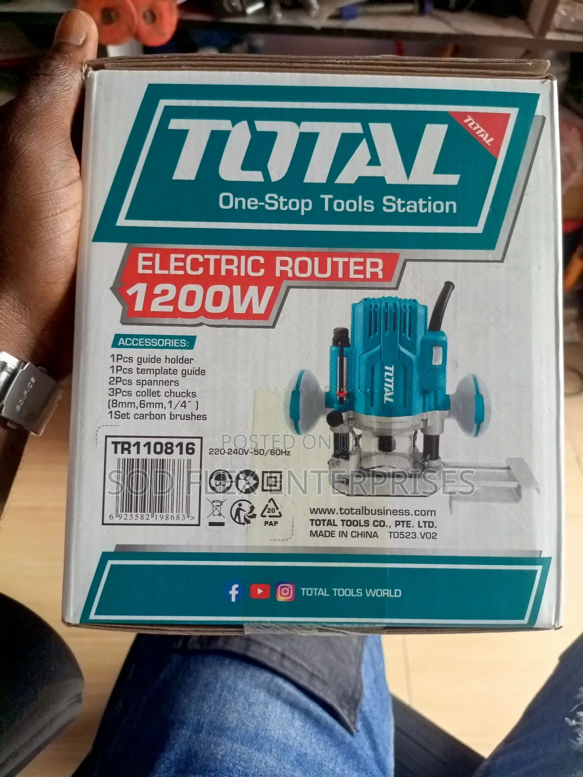 1200 Watts Total Electric Hand Router