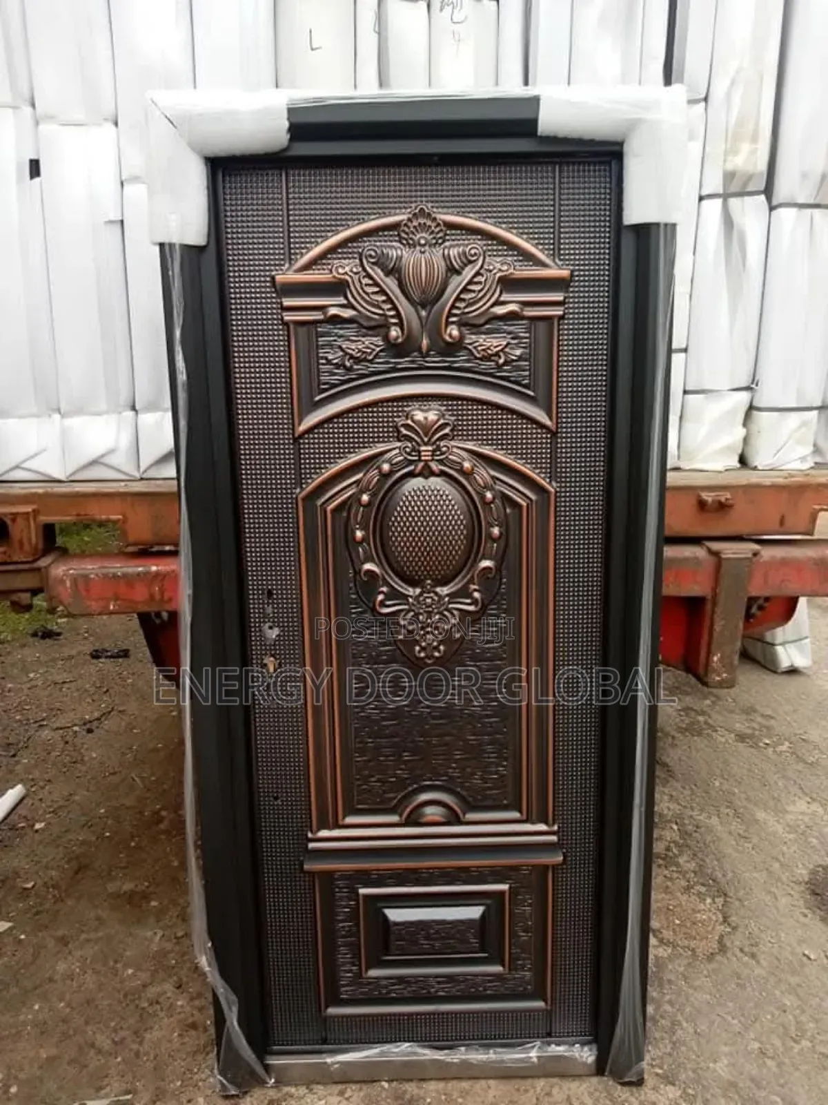 3ft Half Moon Copperplate Exterior Security Door