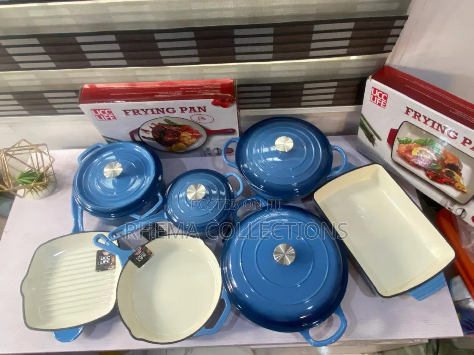 7pc High Quality Durable Thick Heavy Ucc Life Iron Cast Pot