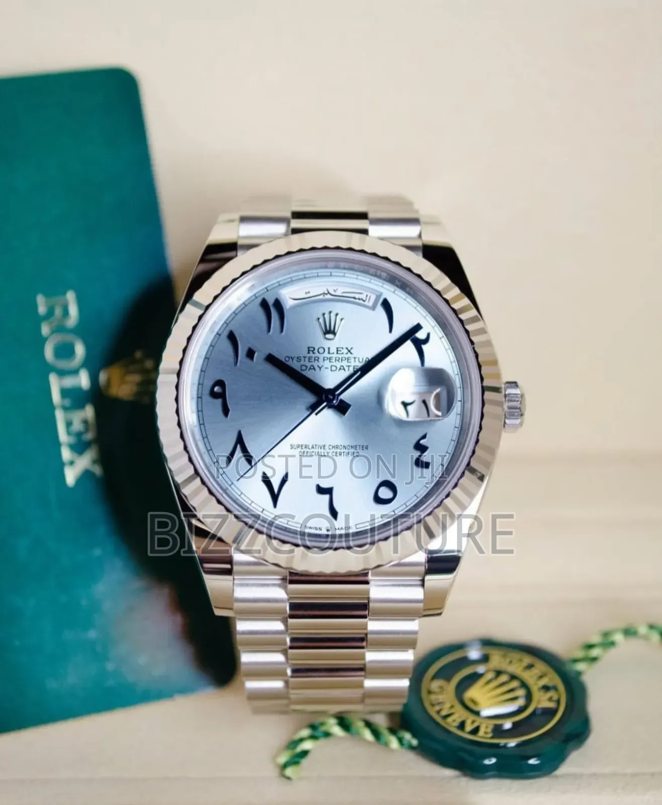 High-Quality Aaa Day-Date Rolex Silver Watch