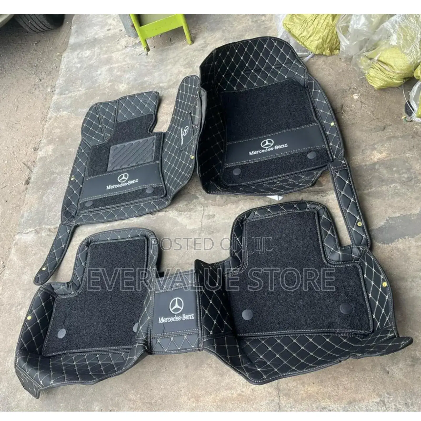 Mercedes Benz Double Layer Customized Tiles Design Floor Mat