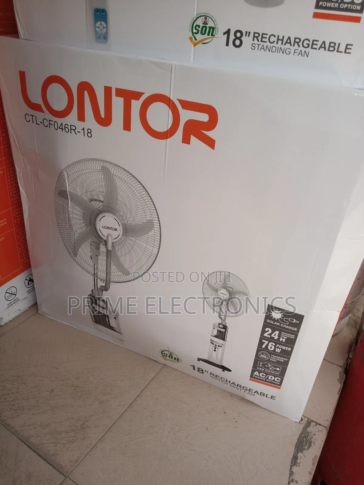 Lontor Rechargeable Mist Fan 18