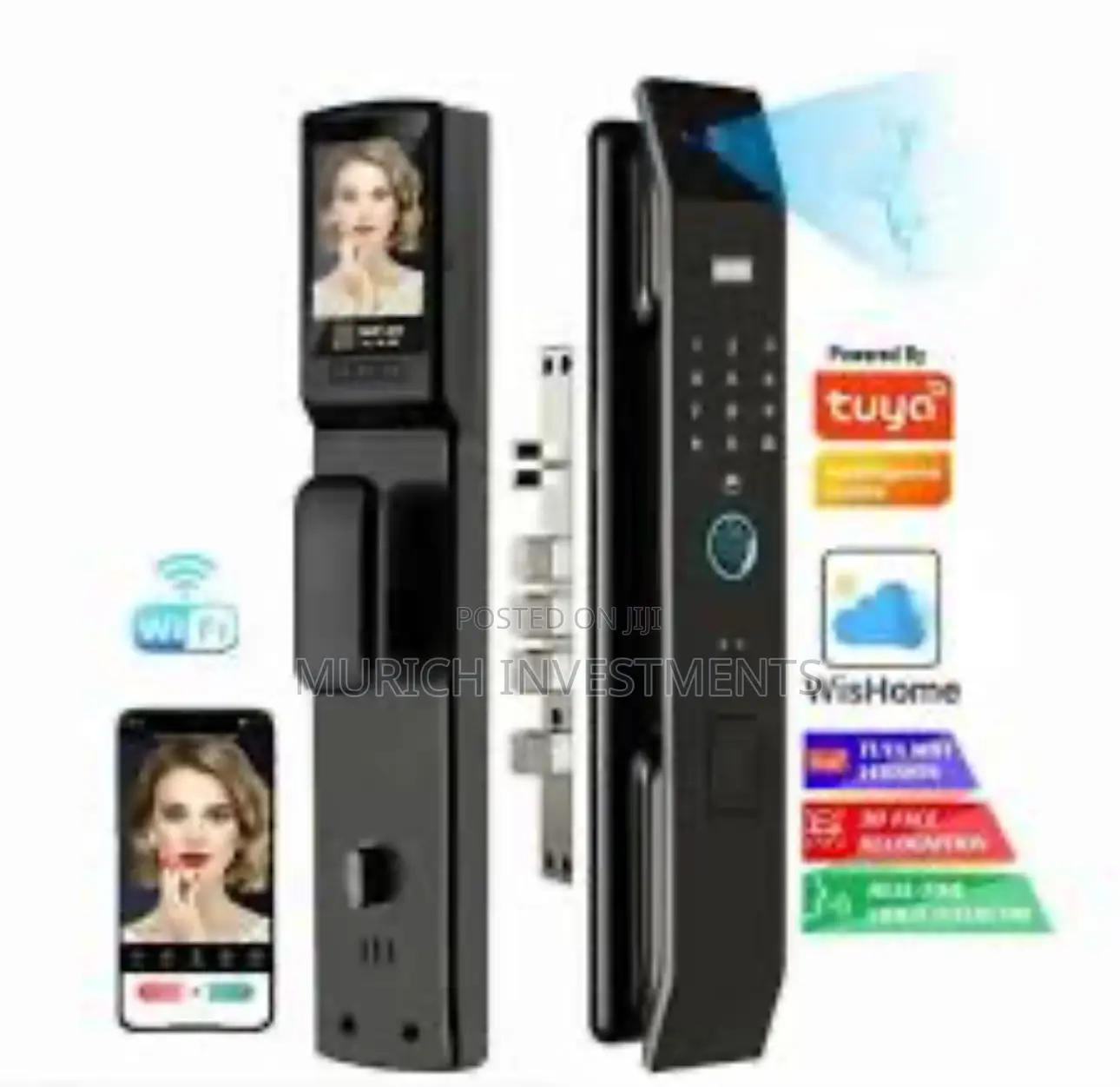 Tuya Wifi 3d Face Lock With Camera,Audio, Video App Unlock