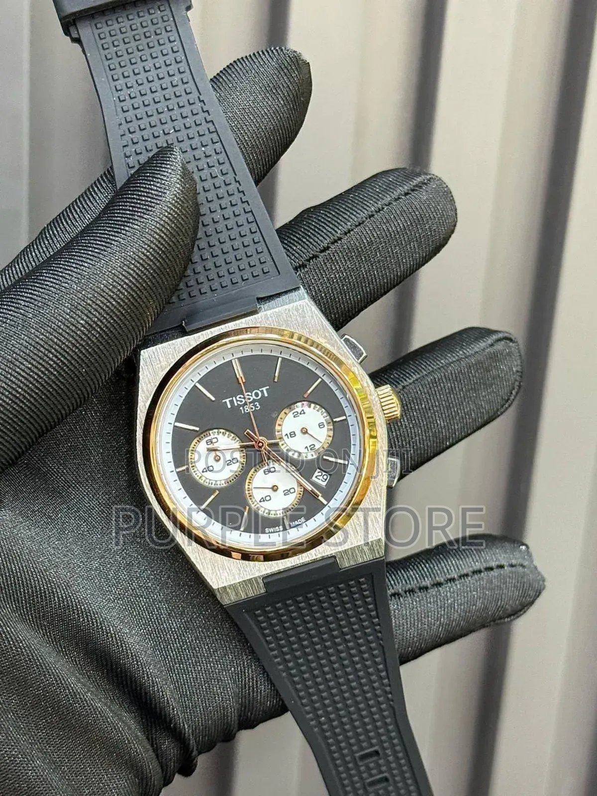 Tissot Chronograph Rubber-Strap Watch for Men