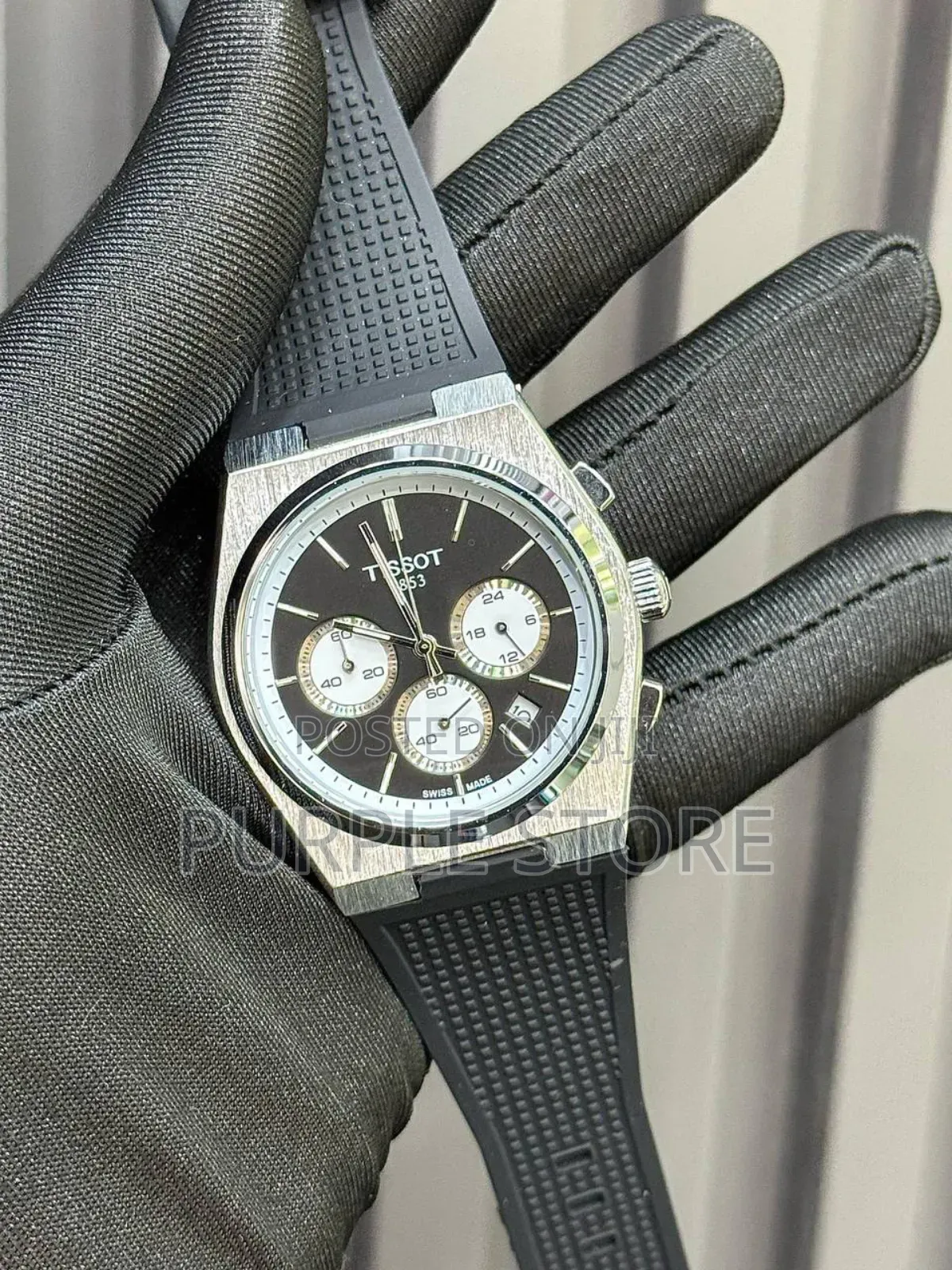Tissot Chronograph Rubber-Strap Watch for Men
