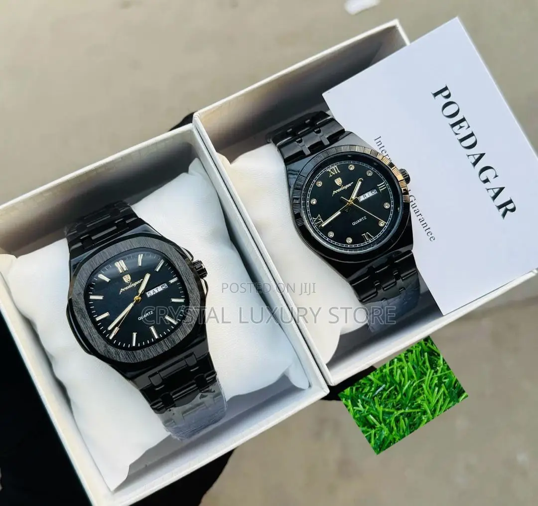 Poedagar Quality Luxury Men Chain Strap Wristwatch