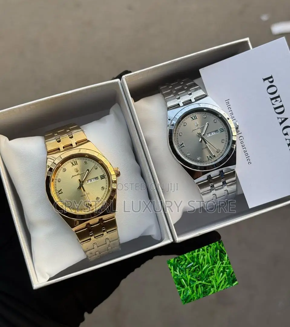 Poedagar Quality Luxury Men Chain Strap Wristwatch
