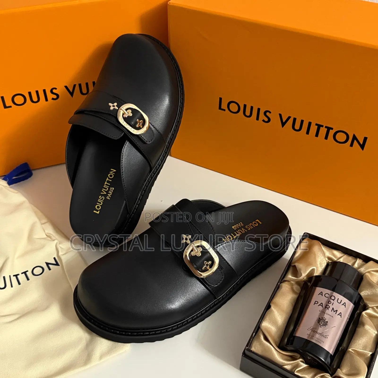 Louis Vuitton Quality Luxury Men Genuine Leather Half Shoe