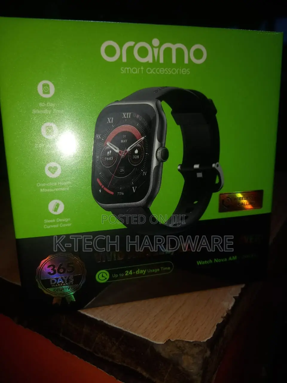 Oraimo Watch Nova Am 2.01" Amoled Screen Cover Smart Watch